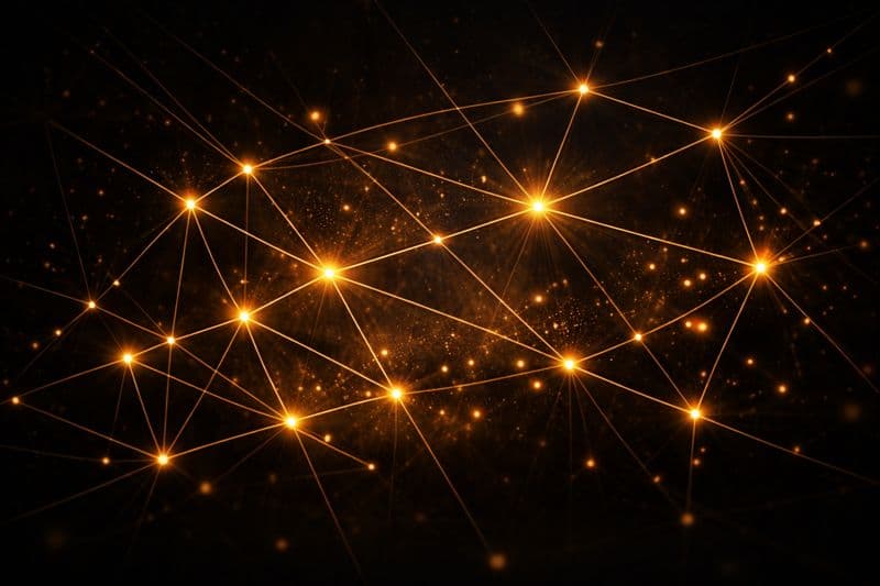 Abstrakt visualisering av digitala nätverk och passiva inkomstströmmar